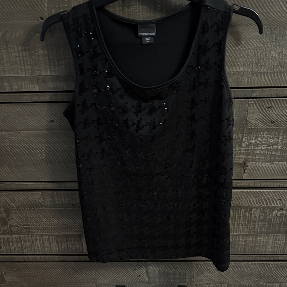 Covington Black Sequin Tank Top